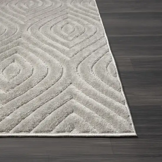 Gray Trellis Area Rug Photo 4