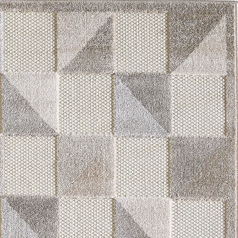 Gray Triangle Indoor Outdoor Area Rug Photo 2