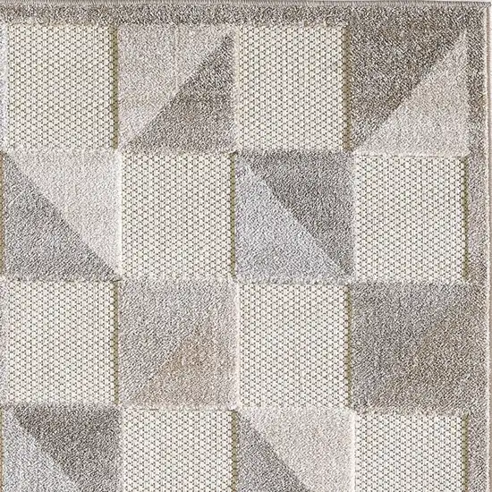 Gray Triangle Indoor Outdoor Area Rug Photo 2