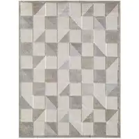 Photo of Gray Triangle Indoor Outdoor Area Rug