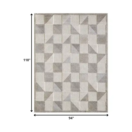 Gray Triangle Indoor Outdoor Area Rug Photo 3