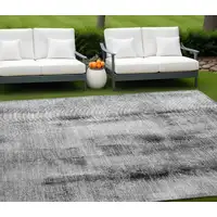 Photo of Gray Washable Non Skid Indoor Outdoor Area Rug