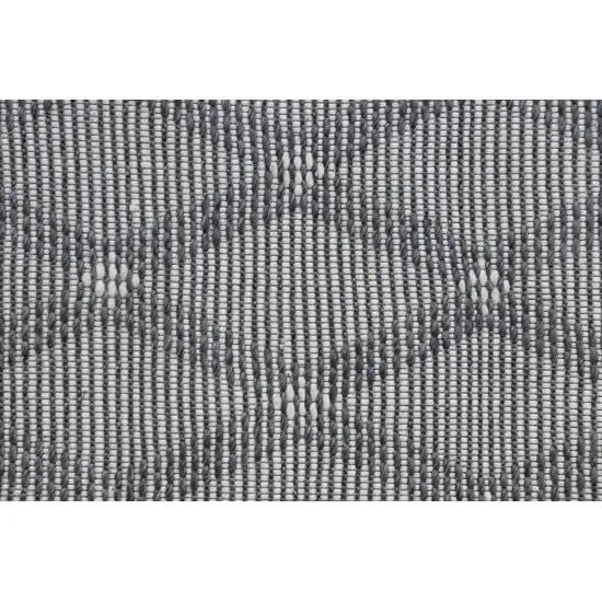 Gray Wool Geometric Hand Woven Area Rug Photo 9