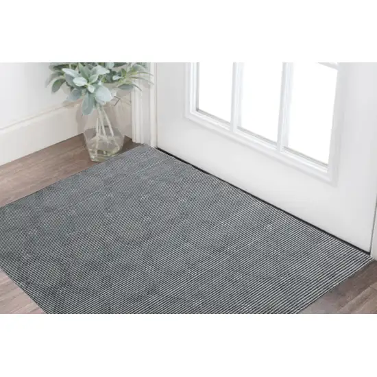 Gray Wool Geometric Hand Woven Area Rug Photo 1