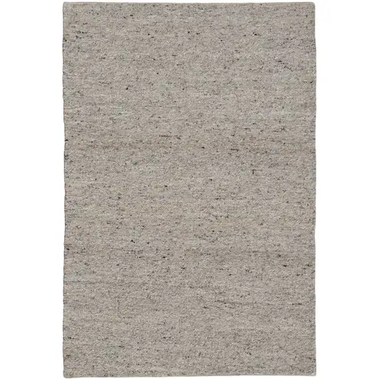 Gray Wool Hand Woven Area Rug Photo 1