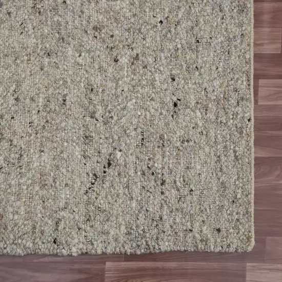 Gray Wool Hand Woven Area Rug Photo 8