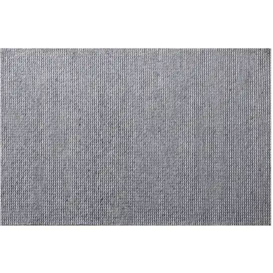 Gray Wool Striped Hand Woven Area Rug Photo 2