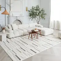 Photo of Gray and Beige Abstract Distressed Area Rug