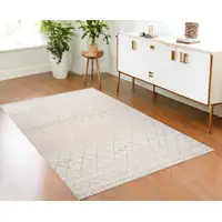 Photo of Gray and Beige Abstract Distressed Area Rug