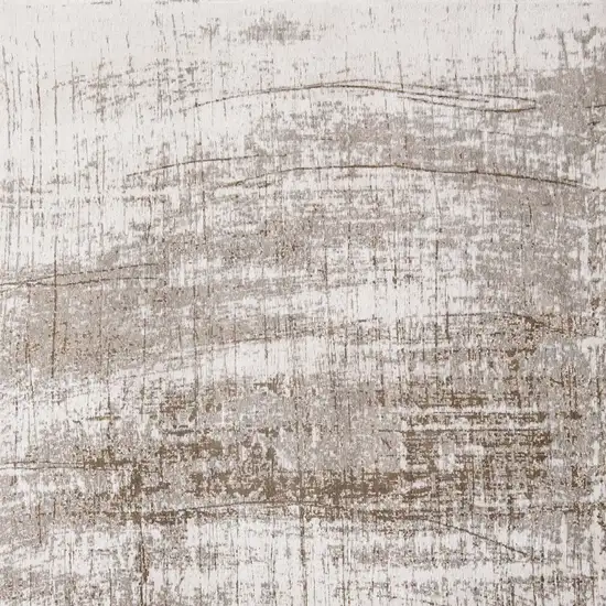 Gray and Beige Abstract Non Skid Area Rug Photo 6