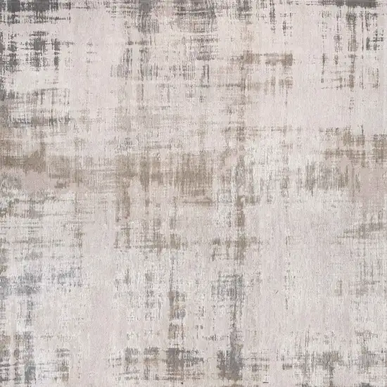 Gray and Beige Abstract Non Skid Area Rug Photo 6