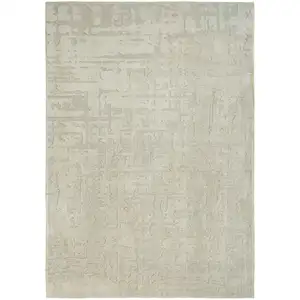 Photo of Gray and Beige Abstract Non Skid Area Rug