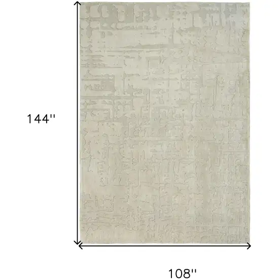 Gray and Beige Abstract Non Skid Area Rug Photo 3