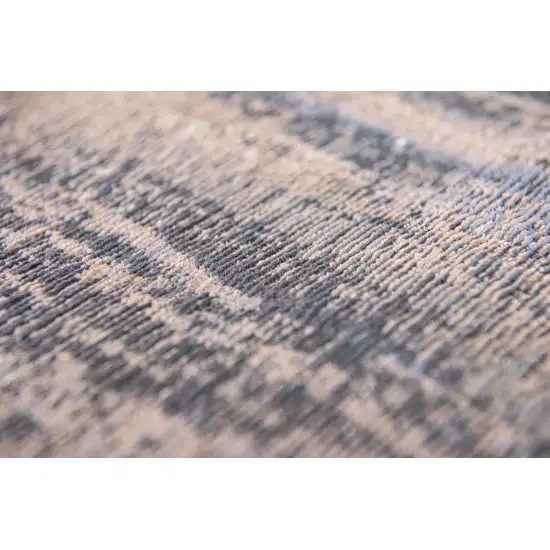 Gray and Beige Abstract Non Skid Area Rug Photo 7