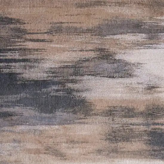 Gray and Beige Abstract Non Skid Area Rug Photo 5