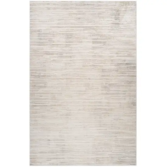 Gray and Beige Geometric Distressed Area Rug Photo 4