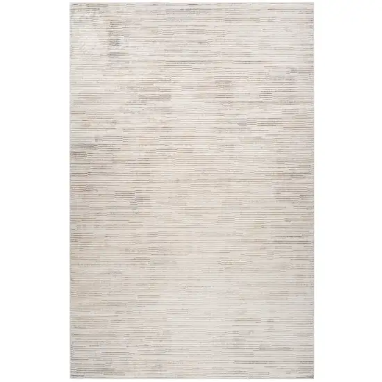 Gray and Beige Geometric Distressed Area Rug Photo 1