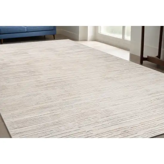 Gray and Beige Abstract Distressed Area Rug Photo 1