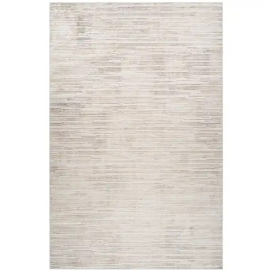 Gray and Beige Geometric Distressed Area Rug Photo 1