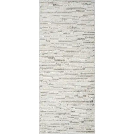 Gray and Beige Geometric Distressed Area Rug Photo 2