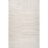 Photo of Gray and Beige Geometric Distressed Area Rug