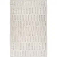 Photo of Gray and Beige Geometric Distressed Area Rug