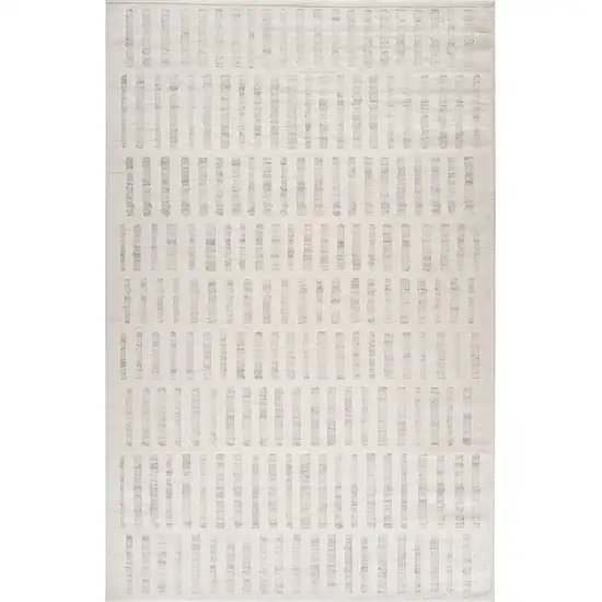 Gray and Beige Geometric Distressed Area Rug Photo 1