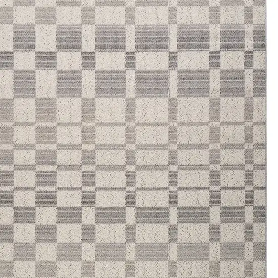 Gray and Beige Moroccan Distressed Area Rug Photo 4