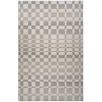 Photo of Gray and Beige Moroccan Distressed Area Rug