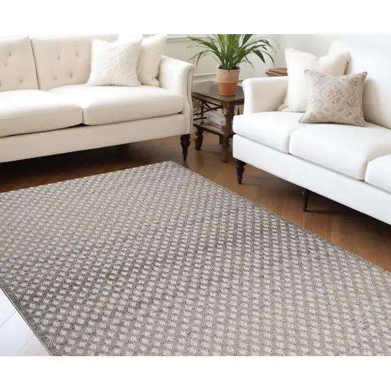 Gray and Beige Moroccan Distressed Area Rug Photo 1