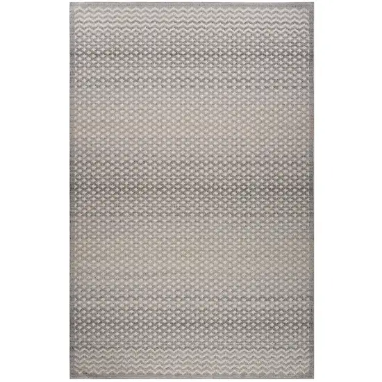 Gray and Beige Moroccan Distressed Area Rug Photo 1