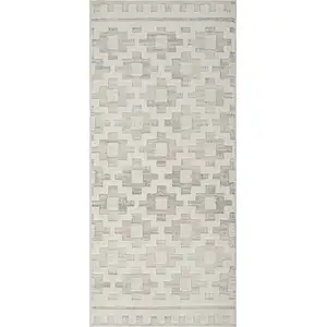 Photo of Gray and Beige Moroccan Distressed Area Rug