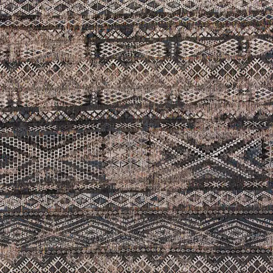 Gray and Beige Oriental Non Skid Area Rug Photo 6