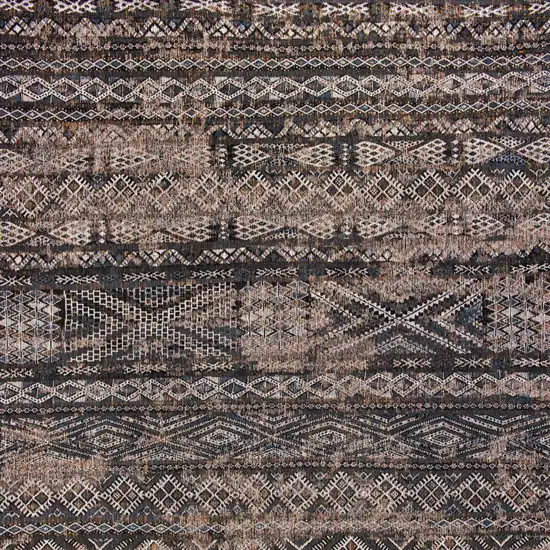 Gray and Beige Oriental Non Skid Area Rug Photo 7