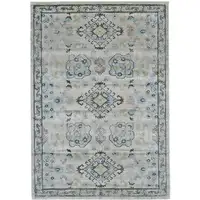 Photo of Gray and Blue Geometric Power Loom Area Rug