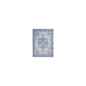 Photo of Gray and Blue Persian Medallion Area Rug