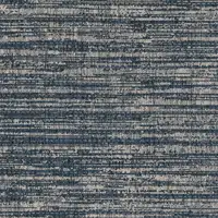 Photo of Gray and Blue Striped Stain Resistant Indoor Outdoor Area Rug