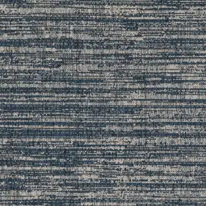 Photo of Gray and Blue Striped Stain Resistant Indoor Outdoor Area Rug