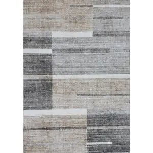 Photo of Gray and Brown Abstract Area Rug