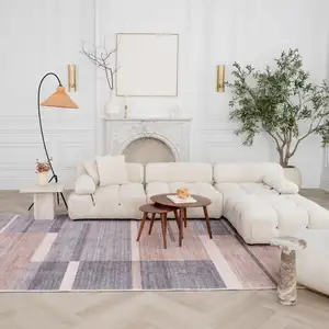 Photo of Gray and Brown Abstract Area Rug