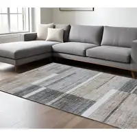 Photo of Gray and Brown Abstract Area Rug