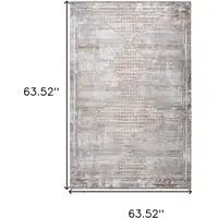 Photo of Gray and Brown Abstract Distressed Area Rug