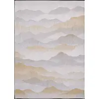 Photo of Gray and Brown Abstract Non Skid Area Rug