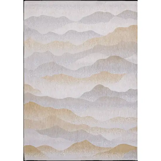 Gray and Brown Abstract Non Skid Area Rug Photo 2