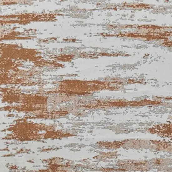 Gray and Brown Abstract Printed Washable Non Skid Area Rug Photo 5