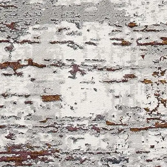 Gray and Brown Abstract Scraped Area Rug Photo 4