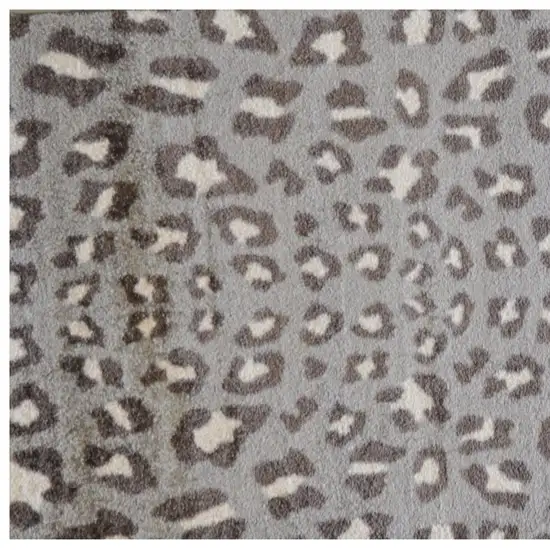 Gray and Brown Cheetah Washable Floor Mat Photo 7