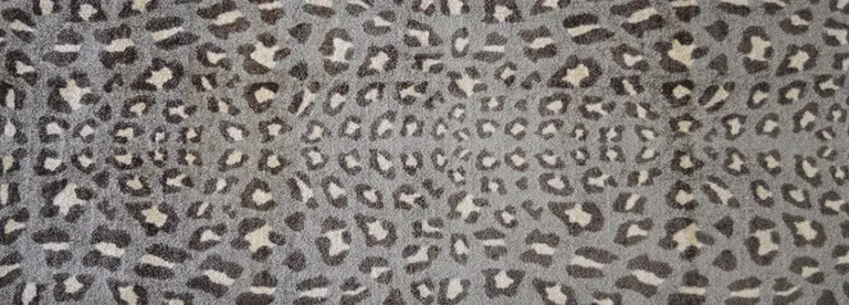 Gray and Brown Cheetah Washable Runner Rug Photo 2