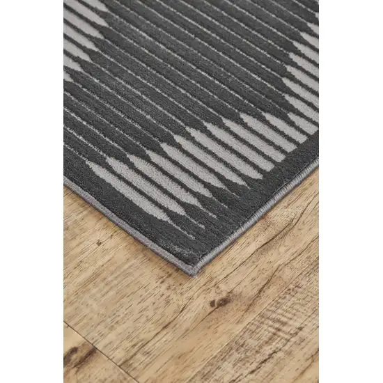 Gray and Brown Geometric Power Loom Area Rug Photo 6