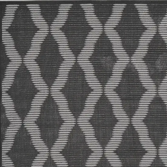 Gray and Brown Geometric Power Loom Area Rug Photo 5